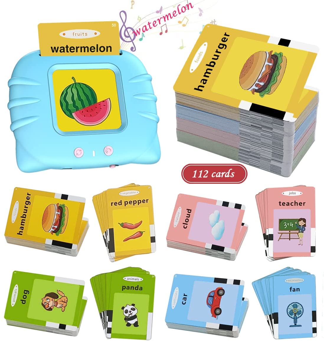 Kids and play Educational Learning Talking Flash Cards double-sided cards