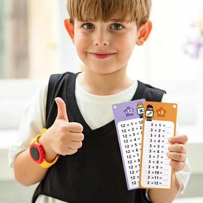 Kids Reusable Math Flash Cards (Ages 5+) – Multiplication 1–12 with Marker
