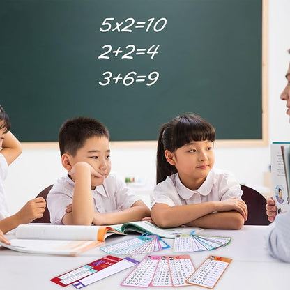 Kids Reusable Math Flash Cards (Ages 5+) – Multiplication 1–12 with Marker