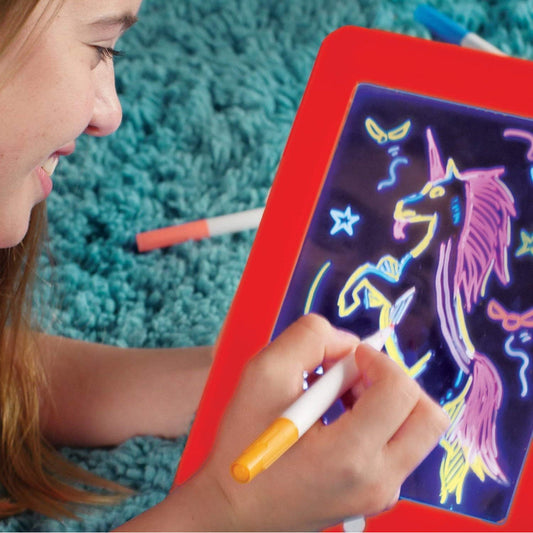Light up! LED Drawing pad tablet, glow in the dark
